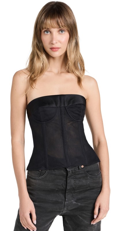 Maison Margiela Cotton Tulle Corset Black