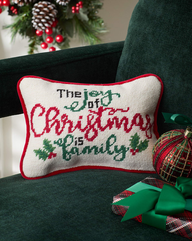 Joy of Christmas Decorative Pillow, 6.5" x 9"