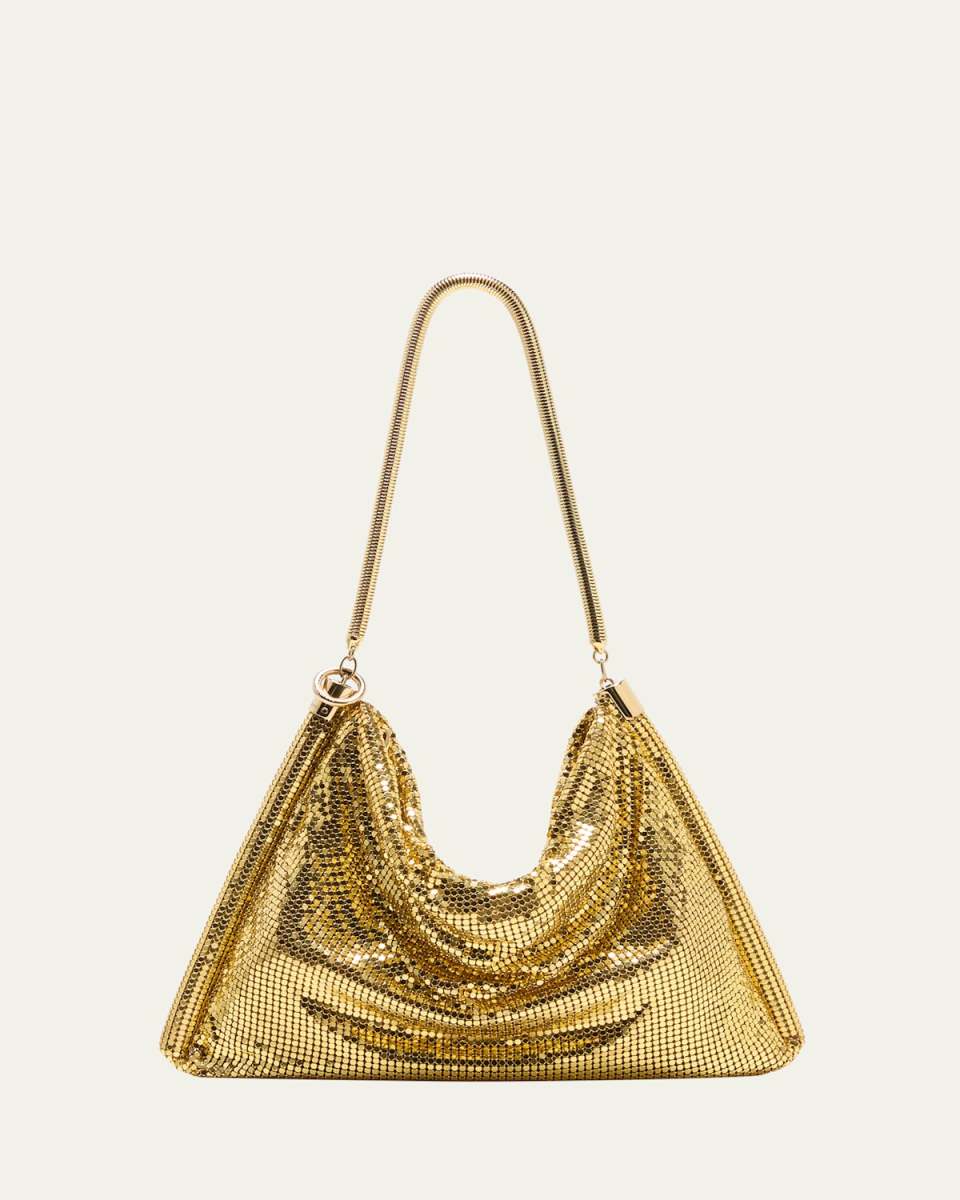 Pixel Tube Metallic Top-Handle Bag