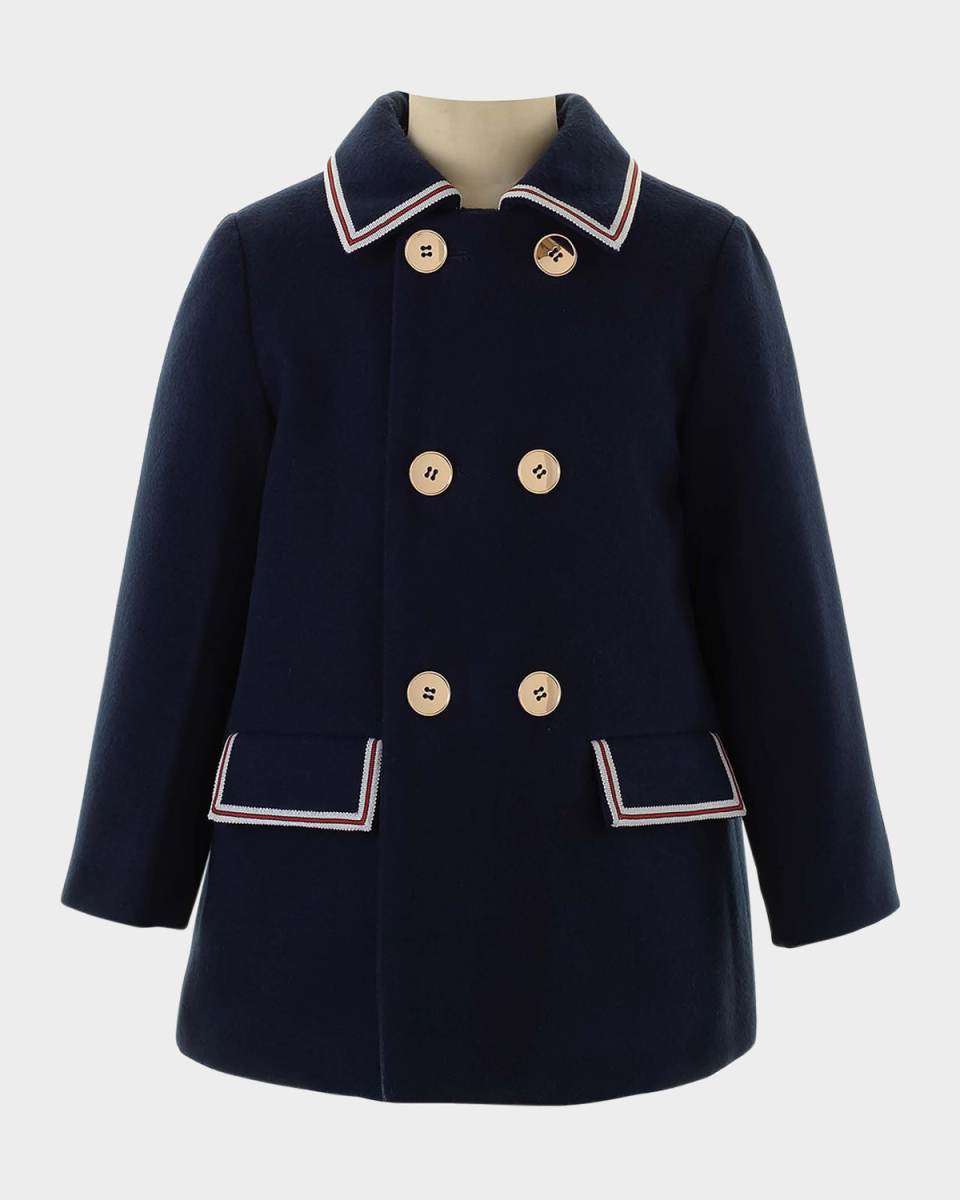 Girl's Double Breasted Trench Coat, Size 2-10