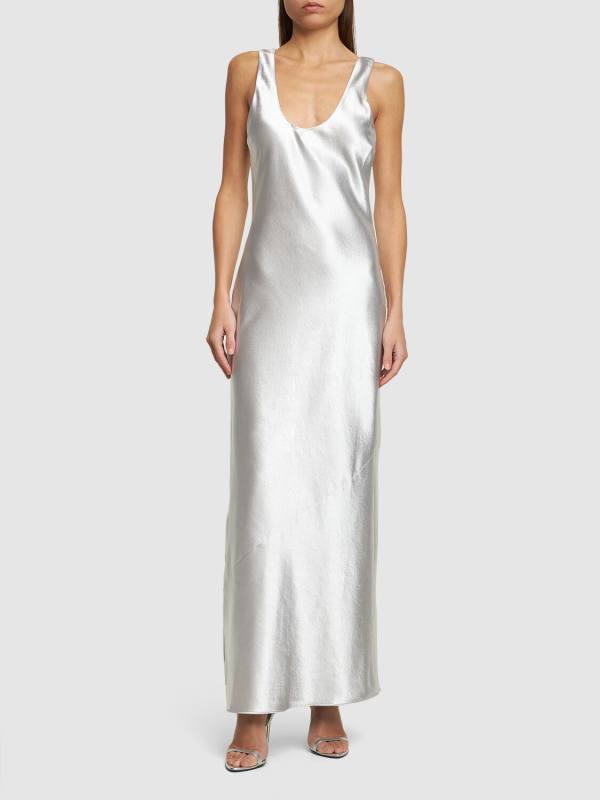 ANINE BING Camille satin midi dress