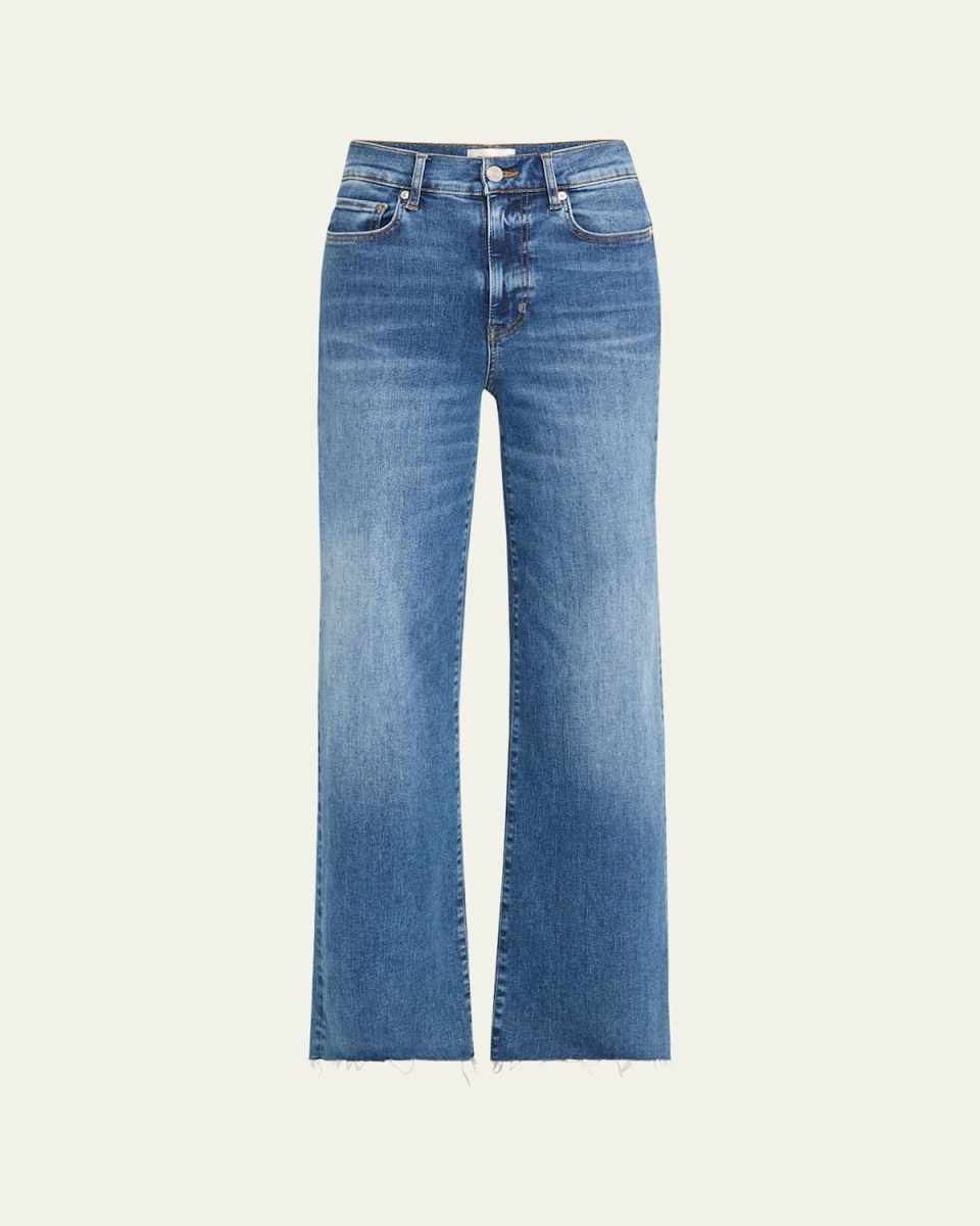Le Slim Palazzo Raw Fray Jeans
