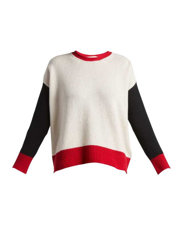 Colorblock Cashmere Sweater