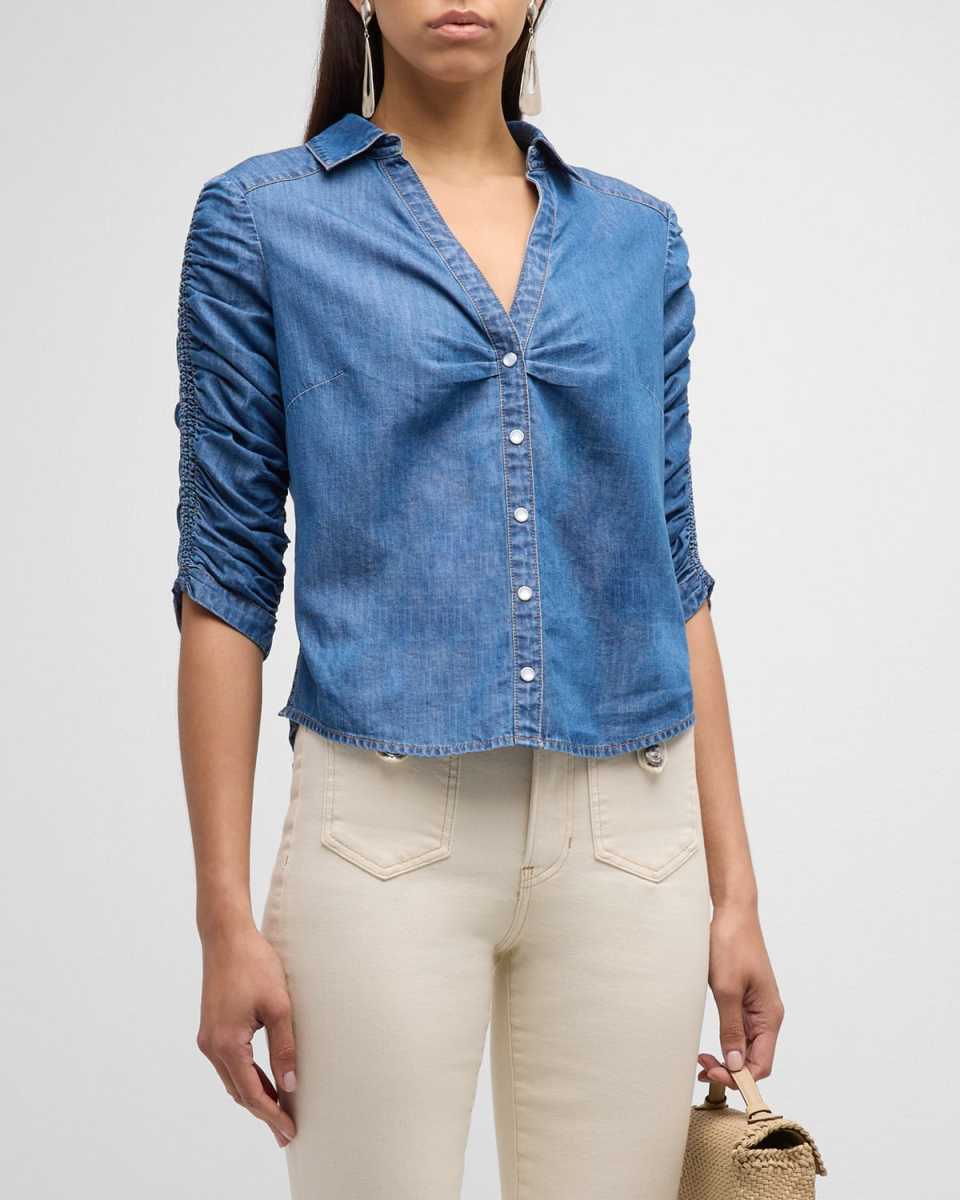 Porta Long-Sleeve Paisley Blouse