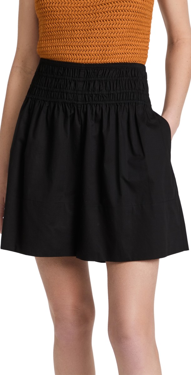 Vince Smocked Shorts Black