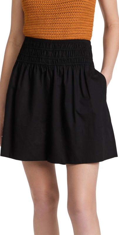 Vince Smocked Shorts Black