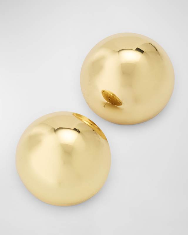 Elizabeth Round Gold-Plated Earrings