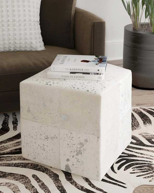 Ronnie Hair on Hide Ottoman