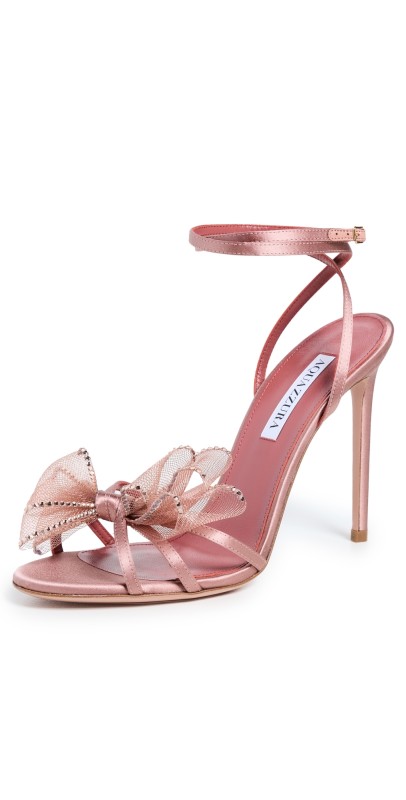 Aquazzura Reve Sandals 105 Antique Rose