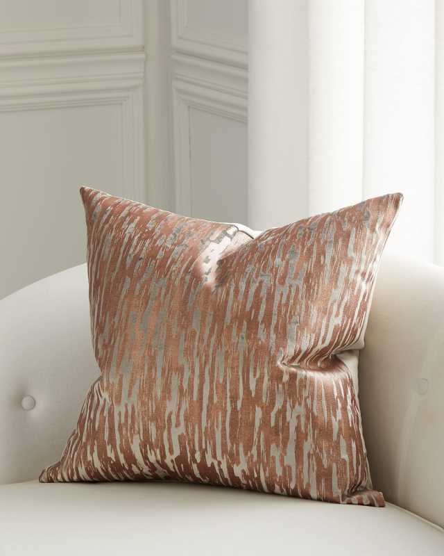 Onda Russet Decorative Pillow, 22" Square