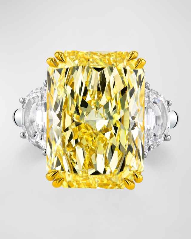 Radiant Cut Three Stone Diamond Ring, 13.24tcw (Size 6.5)