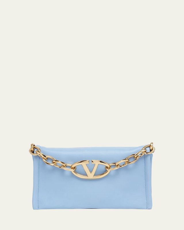 VLOGO Mini Flap Leather Clutch Bag