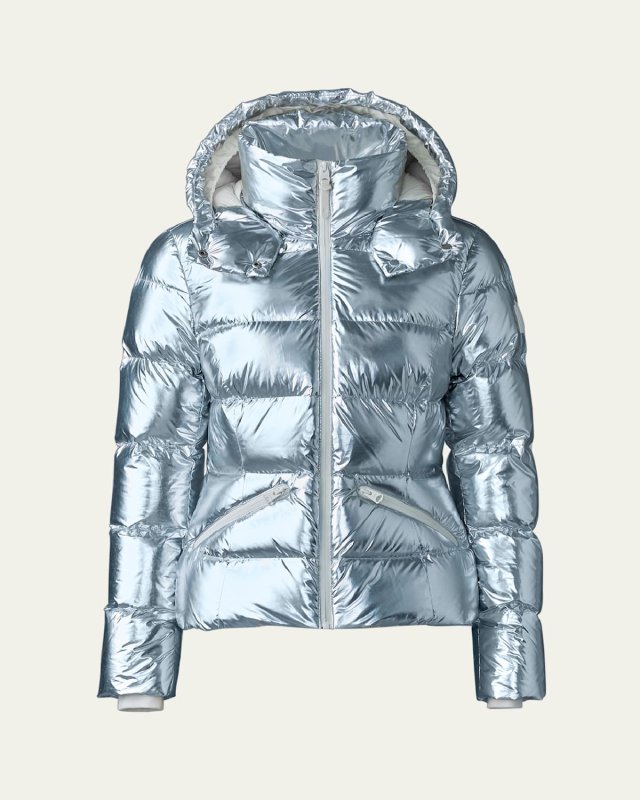 Madalyn Metallic Down Puffer Jacket with Hood