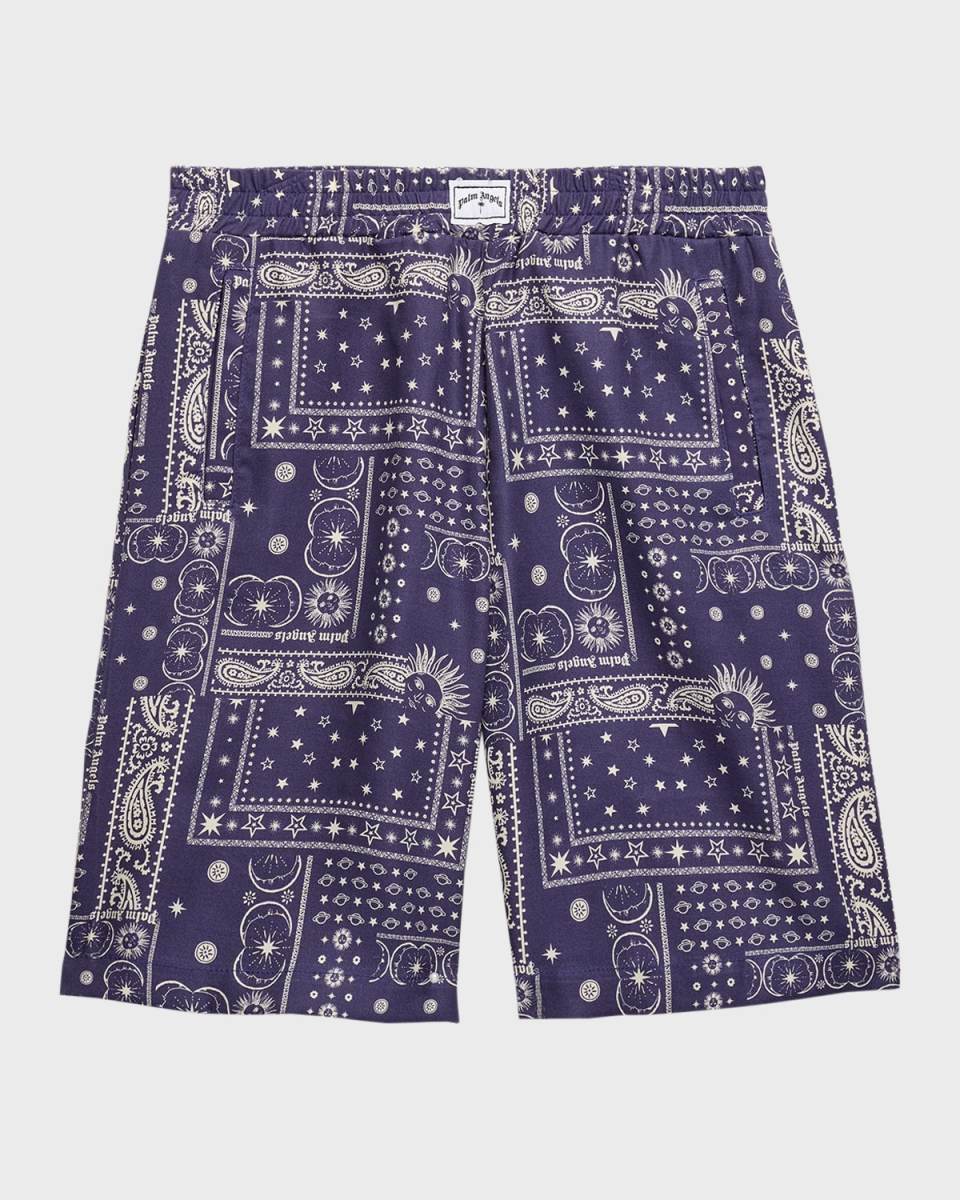 Girl's Astro Paisley Printed Shorts, Size 4-12