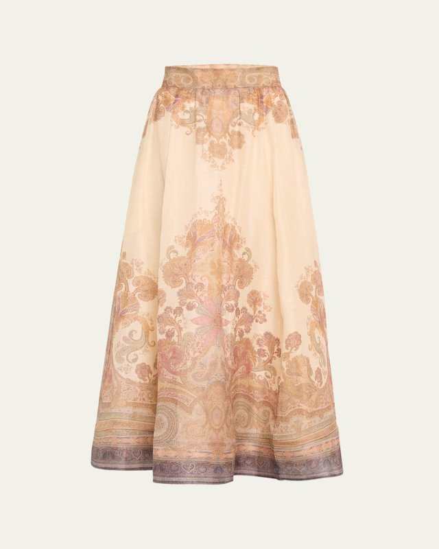 Illustration Midi Skirt