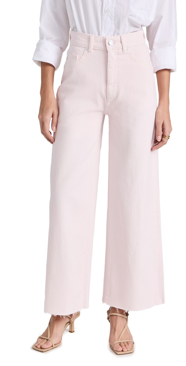 DL1961 Hepburn Wide Leg: High Rise Vintage Jeans Rosewater