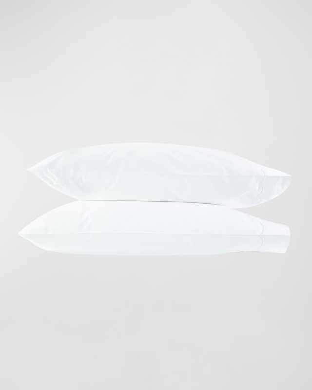 Two Scallops Embroidered 350 Thread Count Pillowcases, STANDARD CASE