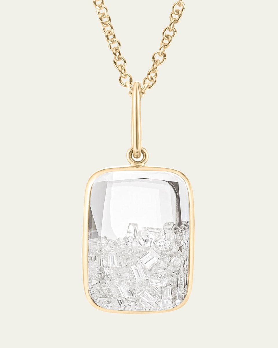 18K Yellow Gold Ten Fourteen Kaleidoscope Shaker Pendant with Diamonds