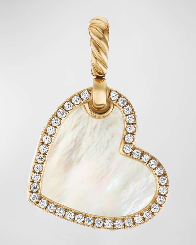 DY Elements Heart Pendant with Diamonds in 18K Gold, 20.3mm