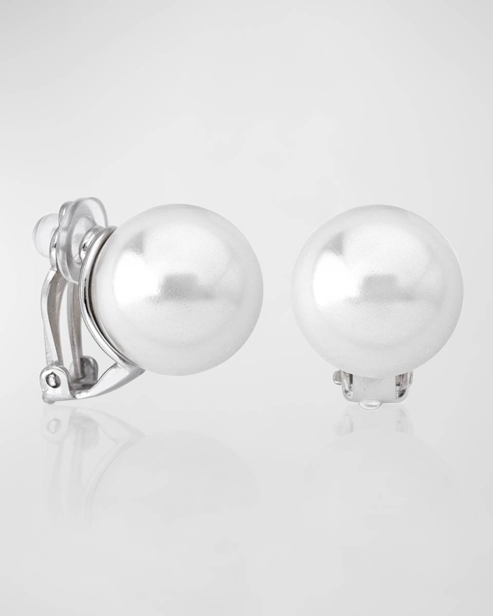 Lyra Pearl Clip Earrings