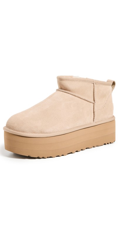UGG Classic Ultra Mini Platform Boots Sand