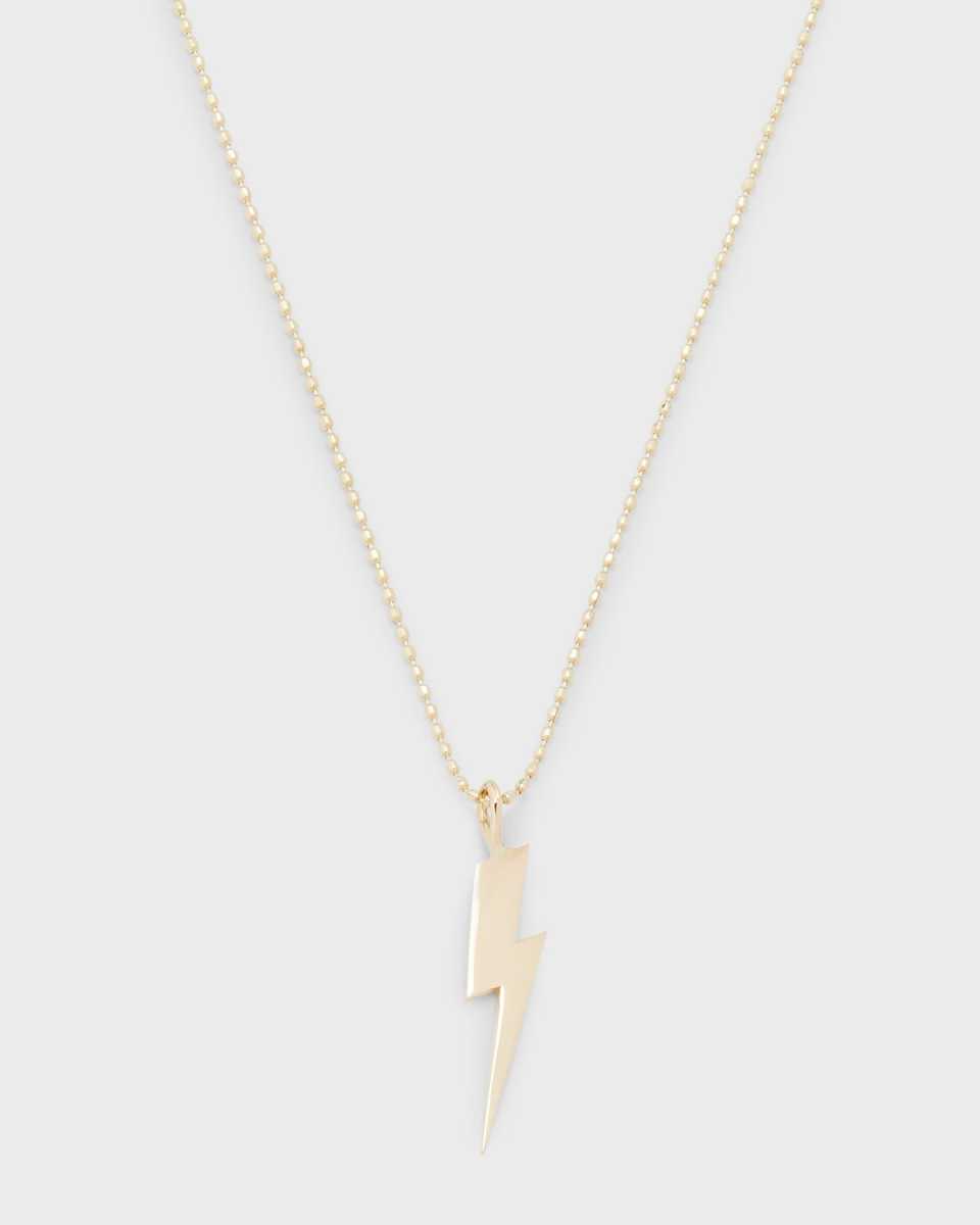 14k Pure Lightning Bolt Necklace
