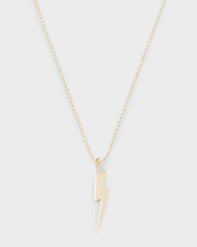 14k Pure Lightning Bolt Necklace