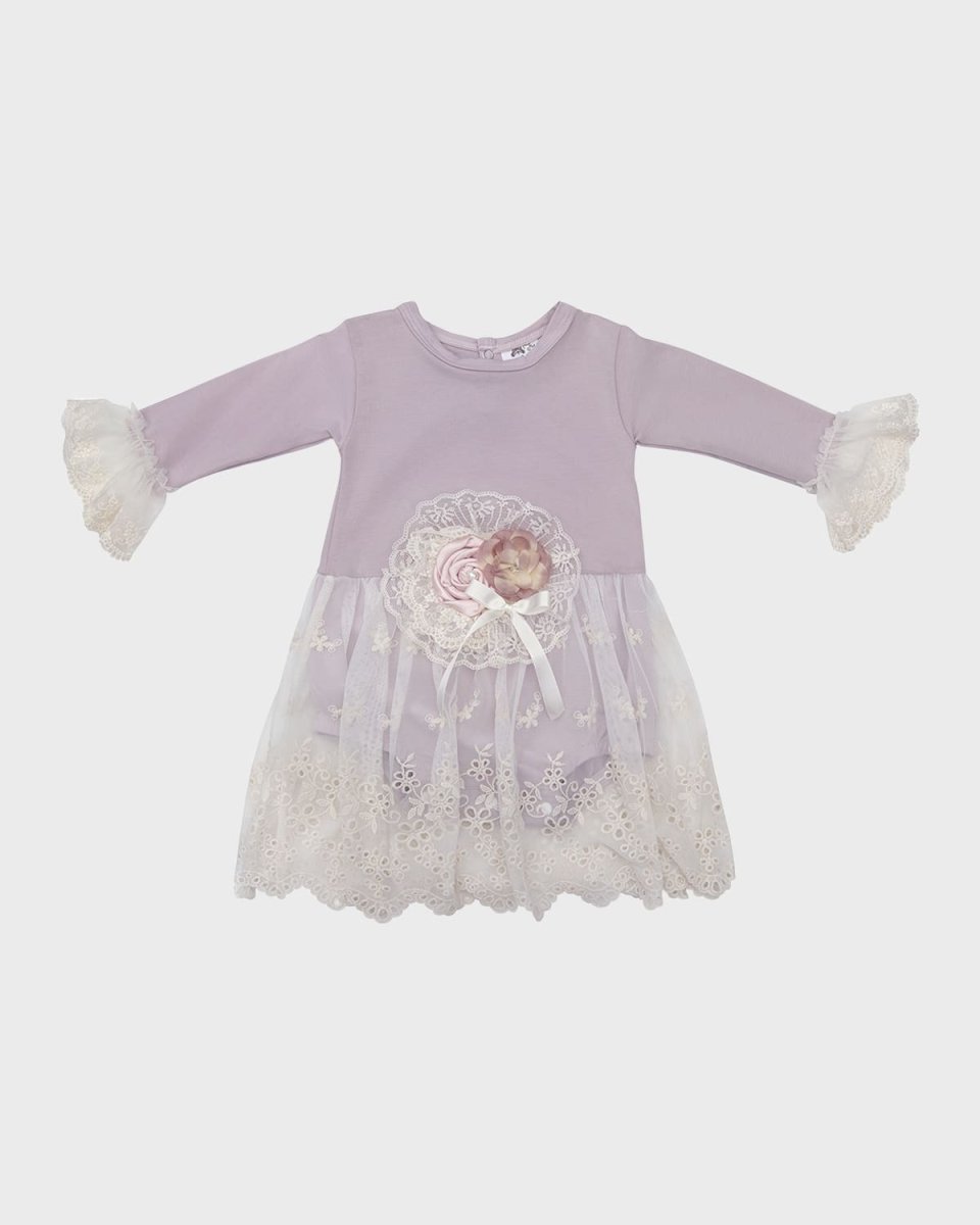 Girl's Genevie Eyelet Lace Dress, Size 0-12