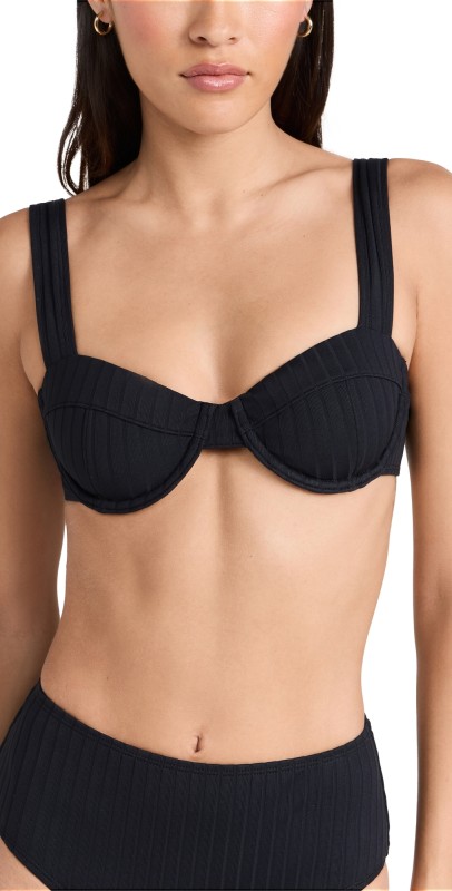 Solid & Striped The Lilo Bikini Top Blackout