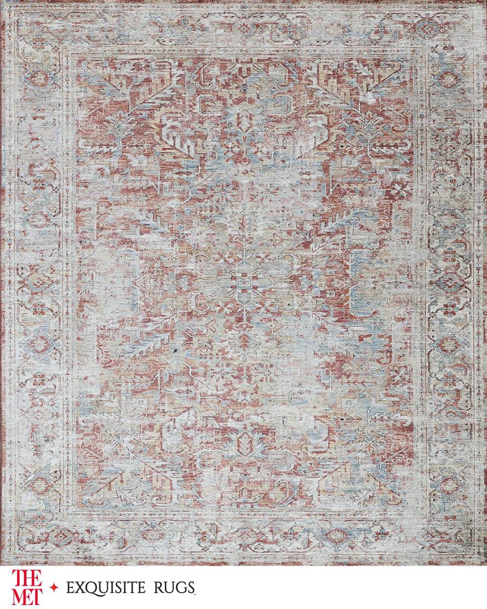 Antique Loom Rust & Beige Rug, 9' x 12'