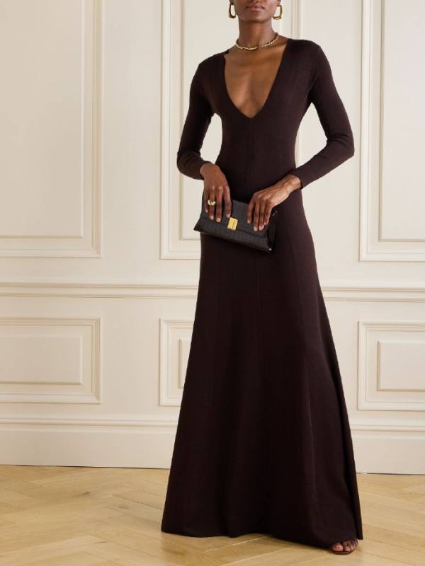 Tom Ford Cashmere and silk-blend maxi dress