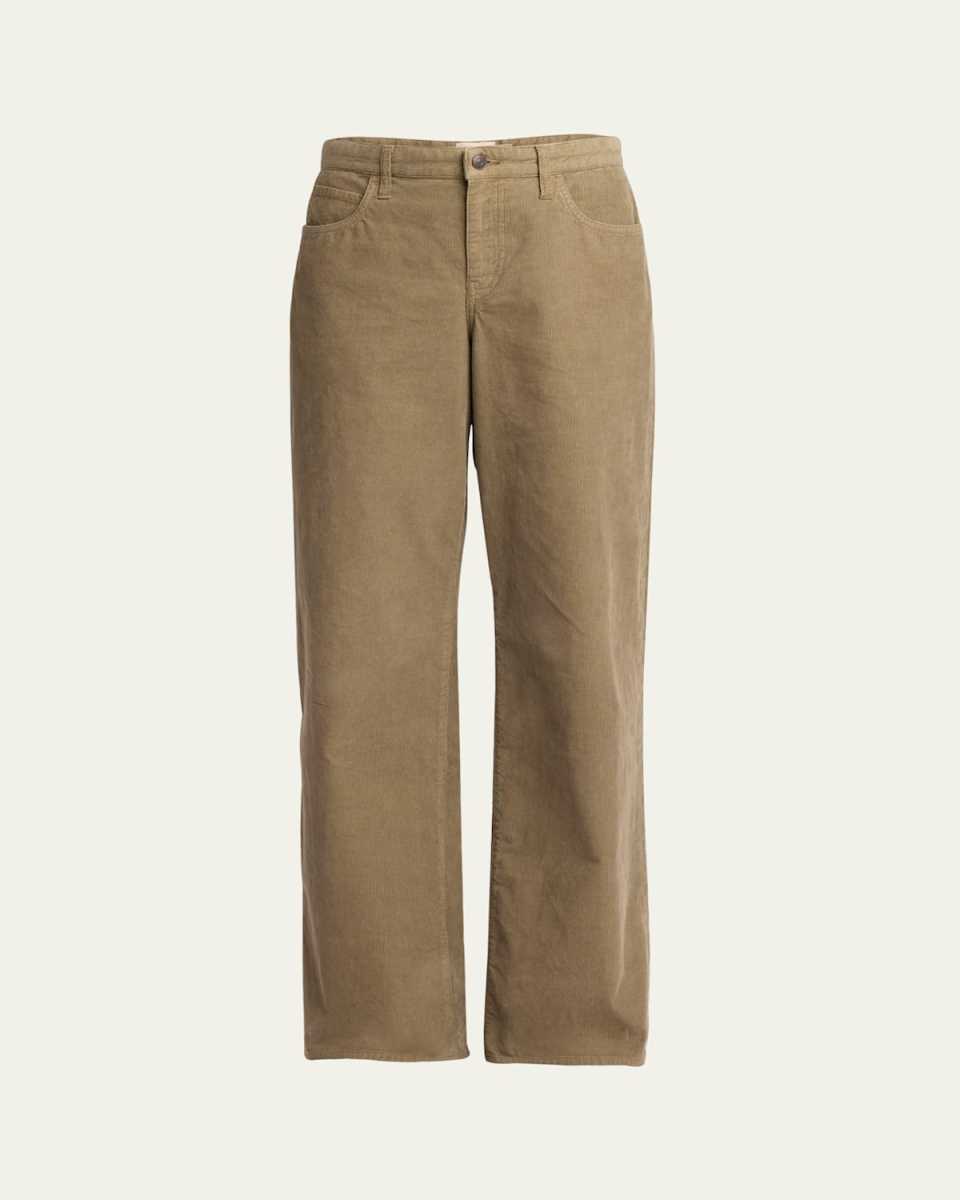 Eglitta Corduroy Straight-Leg Pants