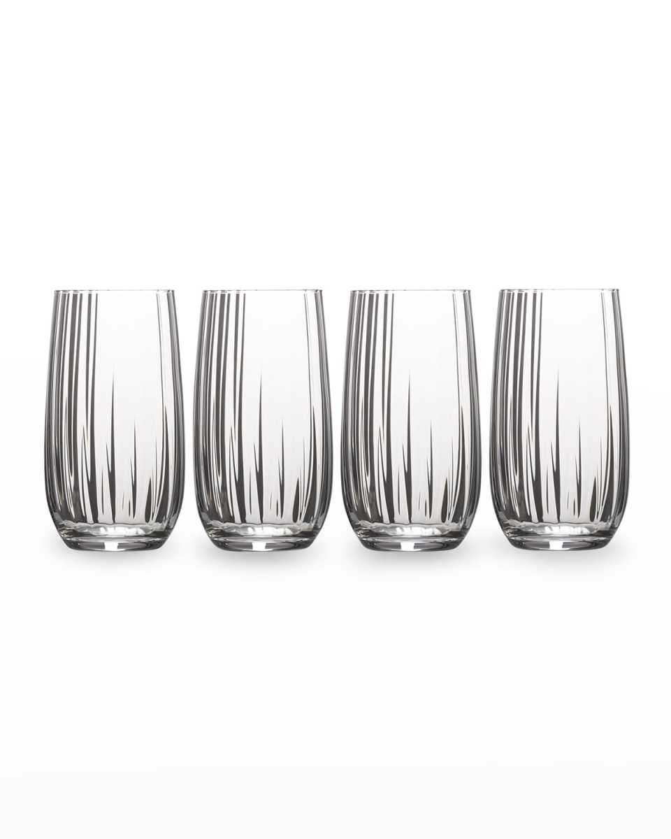 Gail Optic Highball Glasses, Set of 4