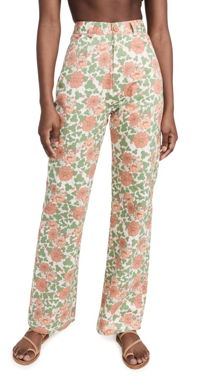 Rolla's Rambling Floral Heidi Pants Apricot