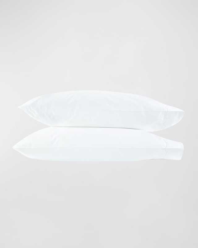 Two Scallops Embroidered 350 Thread Count Pillowcases, KING CASE