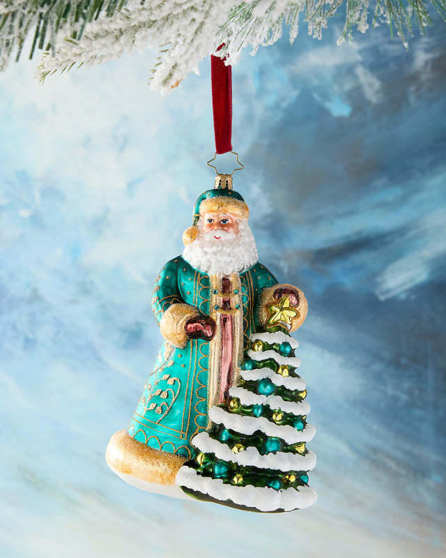 Santas Tinsel Touch Christmas Ornament