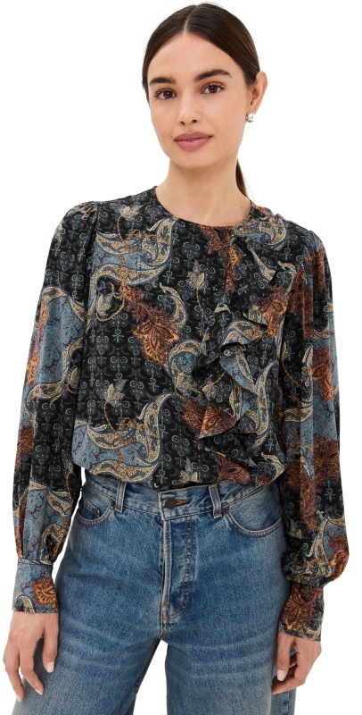 Ulla Johnson Adelaide Blouse Azure