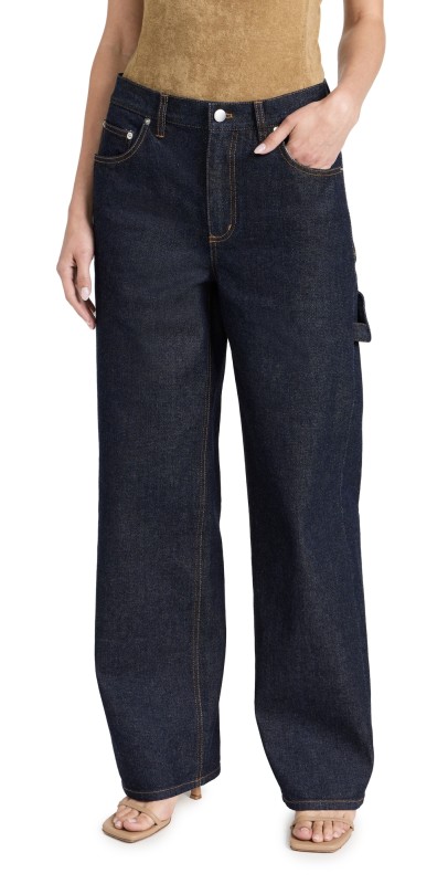 Tibi Slouchy Carpenter Jeans Dark Denim