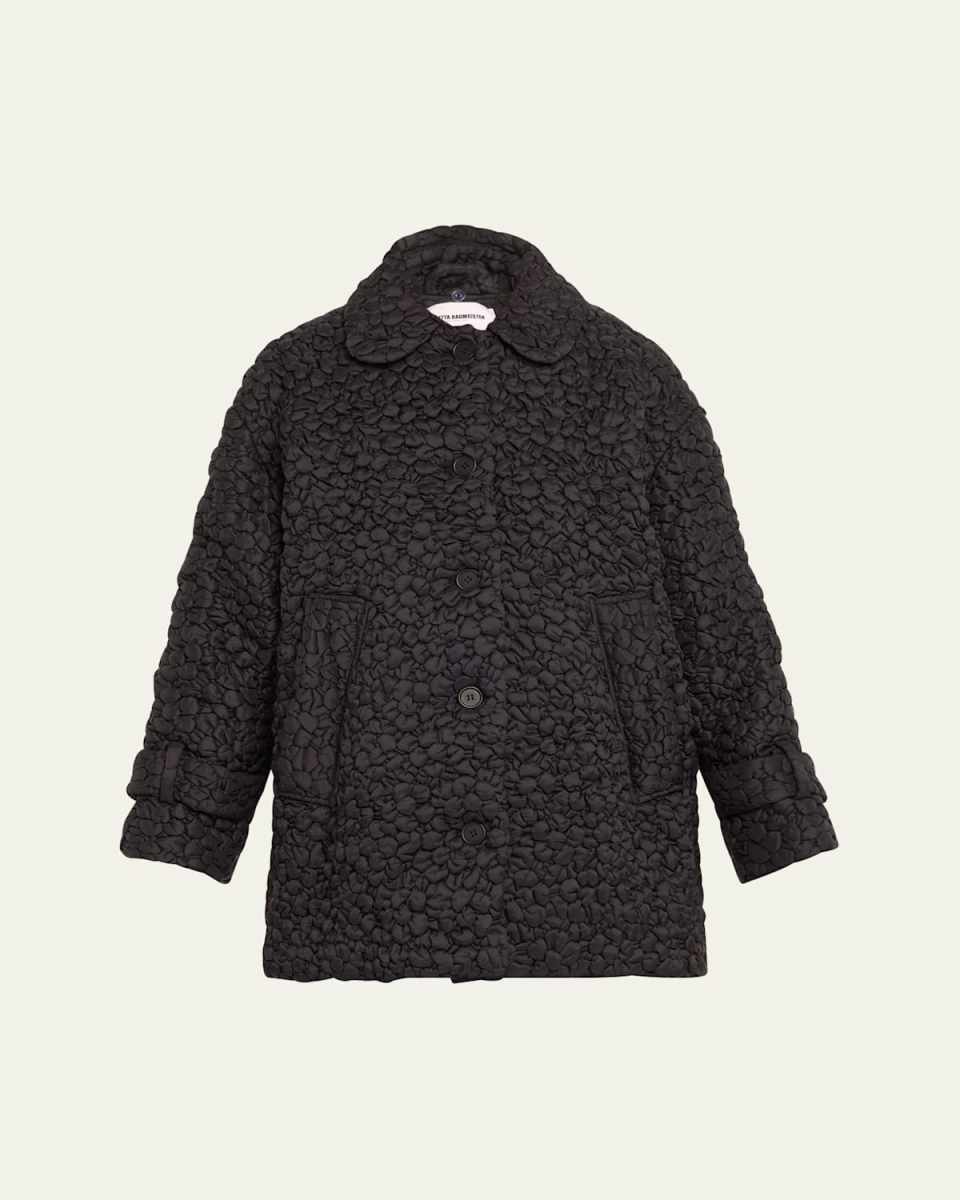 Bubbly Quilted Wind-Resistant Coat