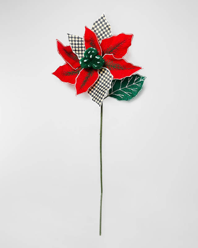 Cozy Christmas Poinsettia Stem