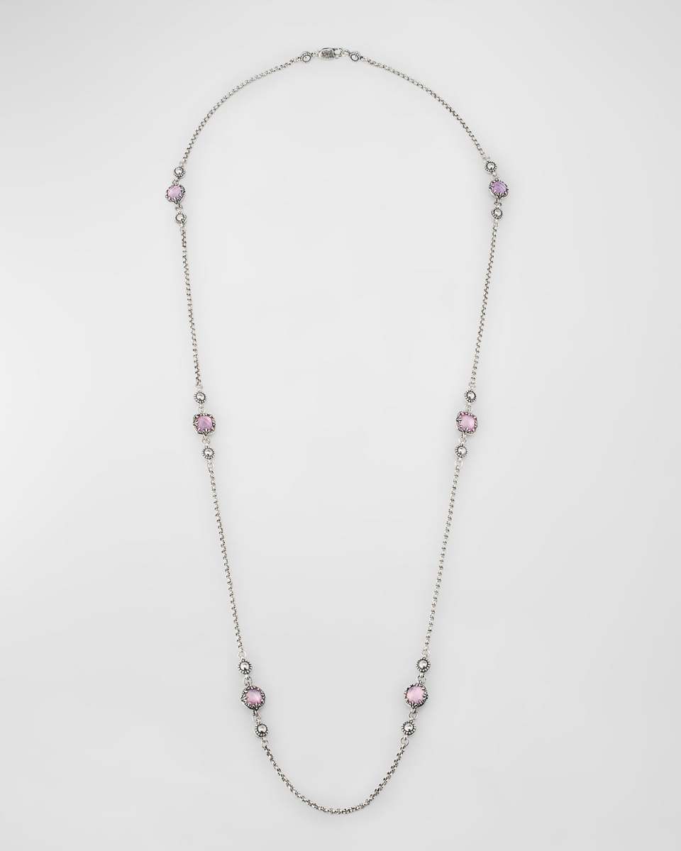 Gen K 2 Sterling Silver Mother-of-Pearl/Rock Crystal Necklace