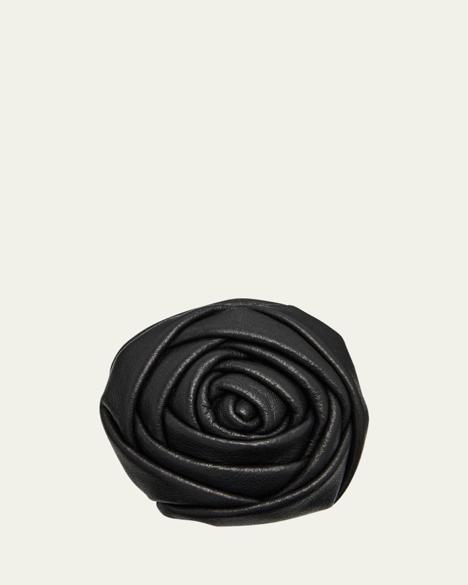 Leather Rosette Barrette