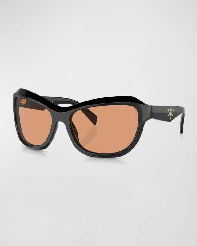 Logo Acetate Butterfly Sunglasses