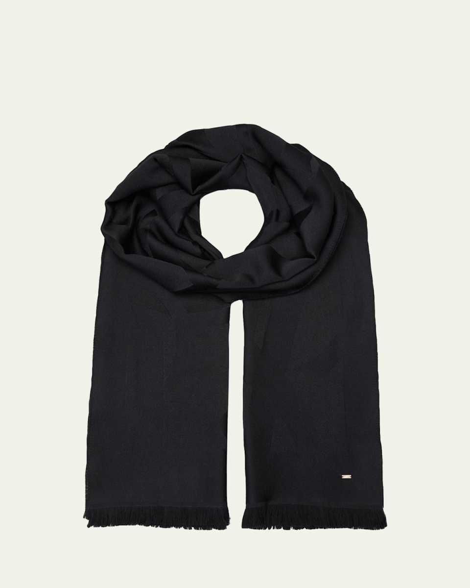 Tonal YSL Wool Scarf