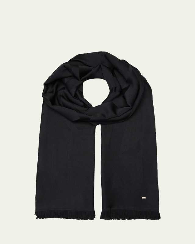 Tonal YSL Wool Scarf