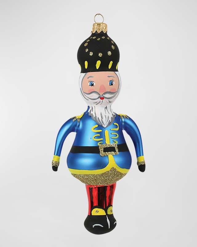 Nutcrackers Figural Blue Christmas Ornament