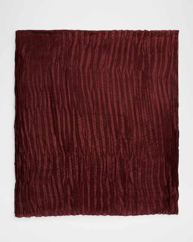 Crinkled Whisper Silk Scarf