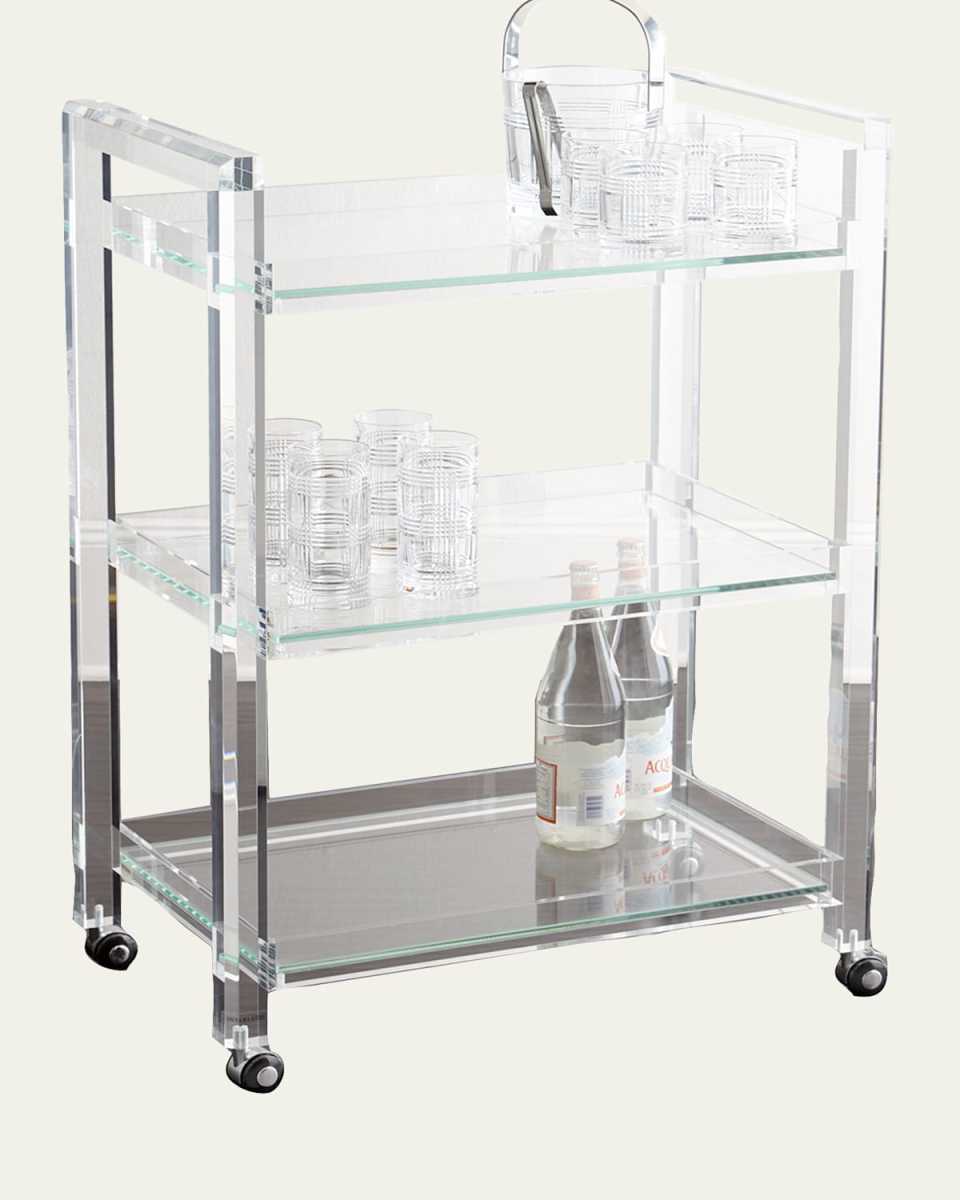 Ava Acrylic Bar Cart