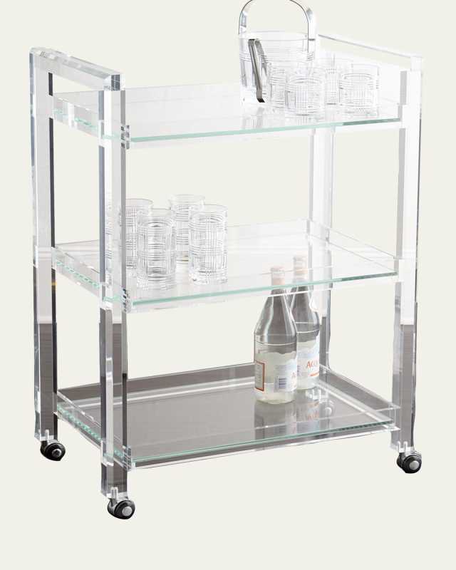 Ava Acrylic Bar Cart