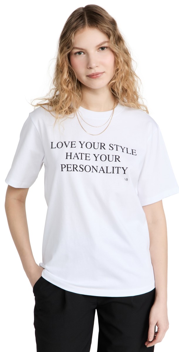 Victoria Beckhamlogan Tee White Love Your Personality